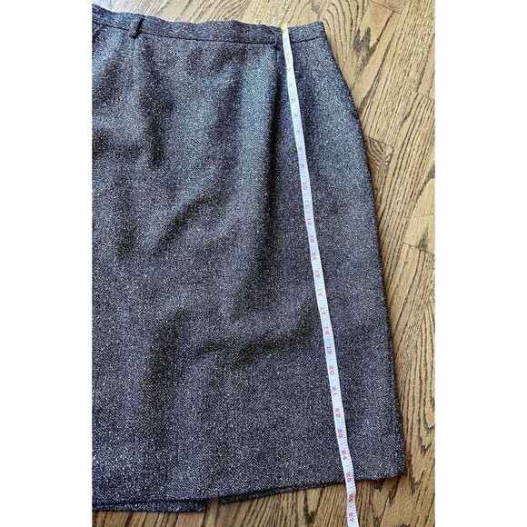 Vtg 90s Pendleton Womens 8 Wool Blend Black White Tweed Pocket Pencil Skirt EUC - Picture 8 of 10